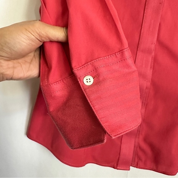Talbots Women's Office Wear Button Down Shirt in Dusty Rose Pink sz 8P - Picture 4 of 9